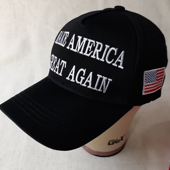 MAGA - 45-47 - Black Baseball Cap - Adjustable Fit - Picture 6 of 9